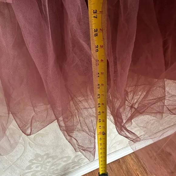 🆕 City Chic pink Dusty Rose layered lightweight Tulle Dress Flattering Fun Prom