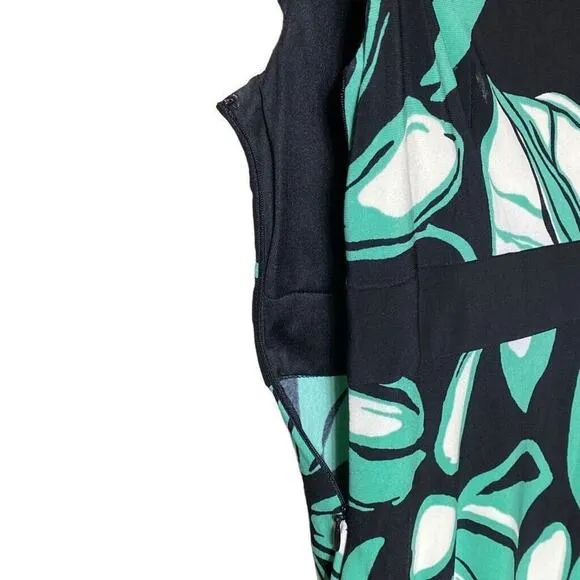 120. Evan Picone Midi Wrap VNeck Side Zipper Fit &amp; Flare Dress 4P