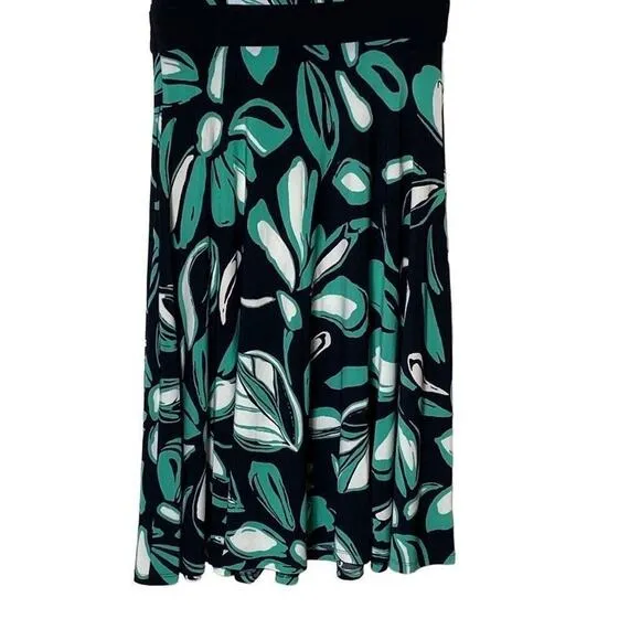 120. Evan Picone Midi Wrap VNeck Side Zipper Fit &amp; Flare Dress 4P