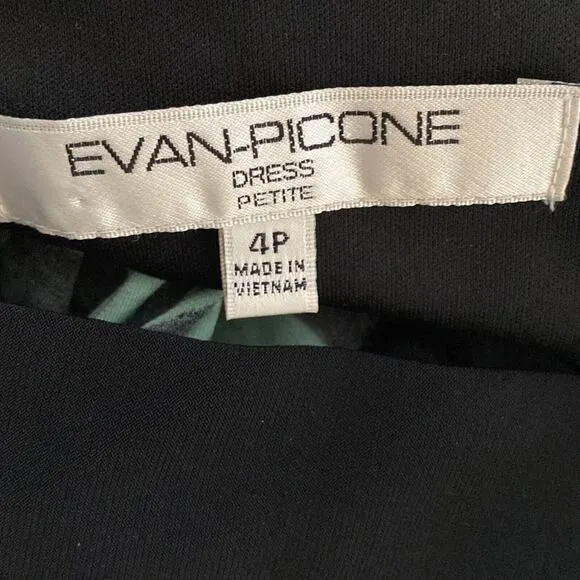 120. Evan Picone Midi Wrap VNeck Side Zipper Fit &amp; Flare Dress 4P