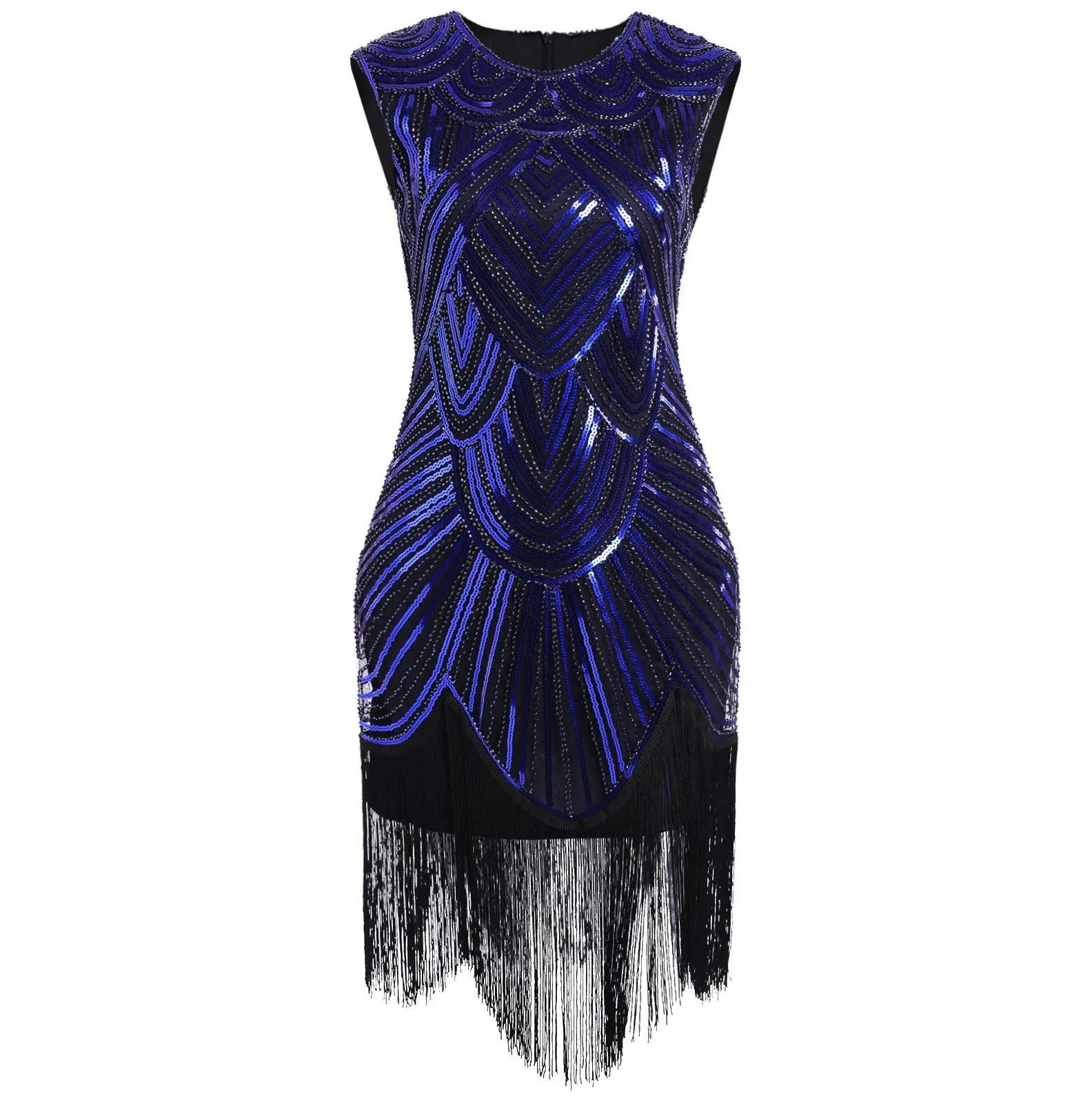 1920s Flapper Dress Fringed Sequin Roaring 20s Fancy Costume