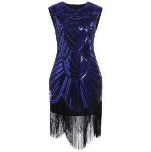 1920s Flapper Dress Fringed Sequin Roaring 20s Fancy Costume