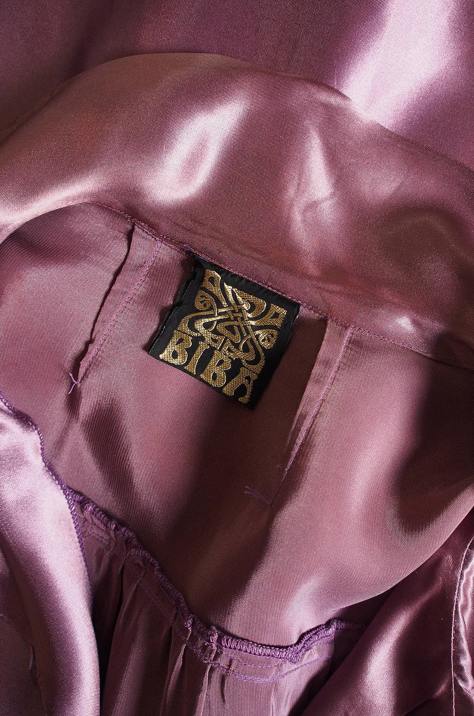1960s Biba Satin Top with Sequin Detail