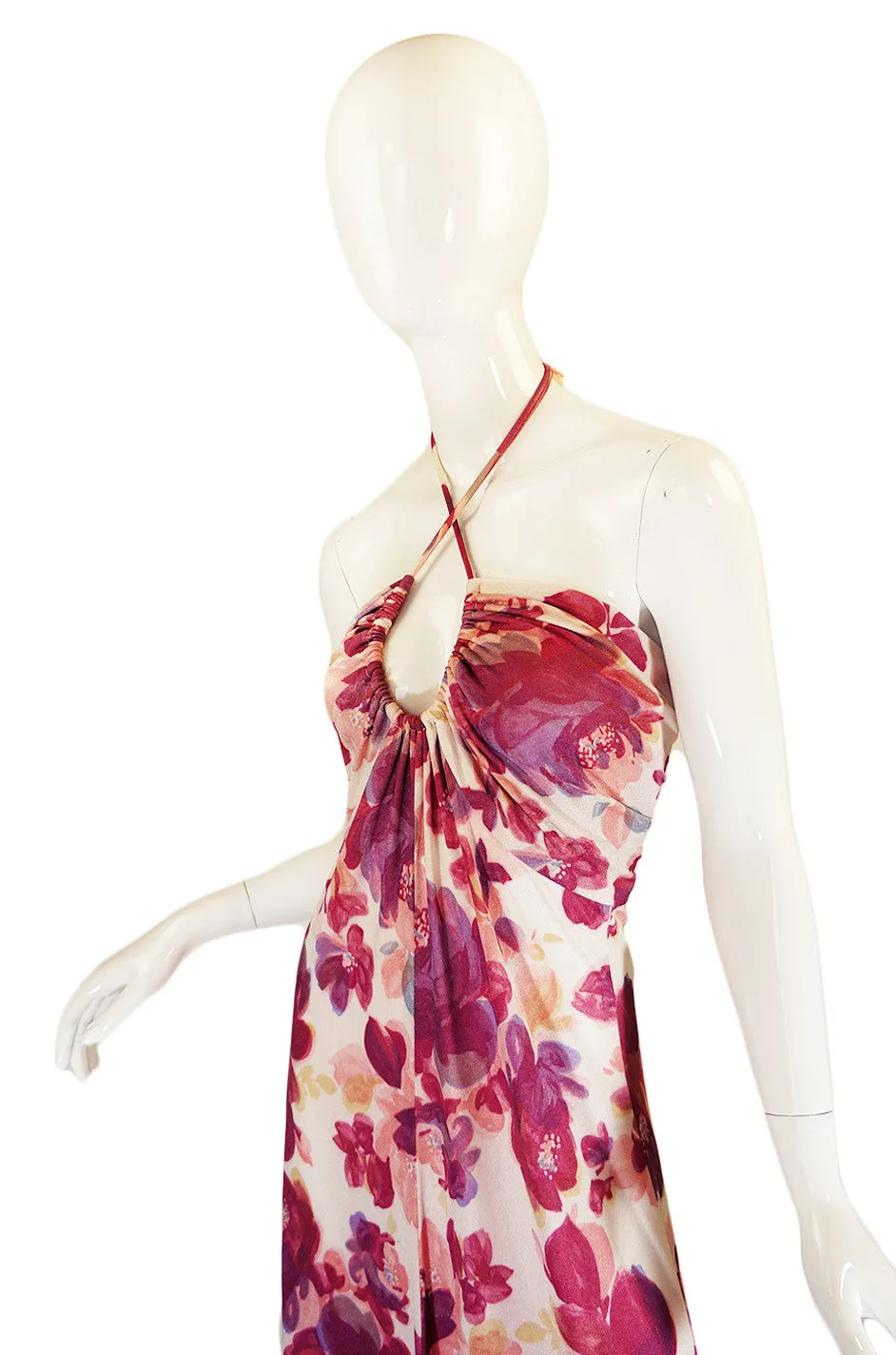 1970s Joy Stevens Floral Maxi Dress