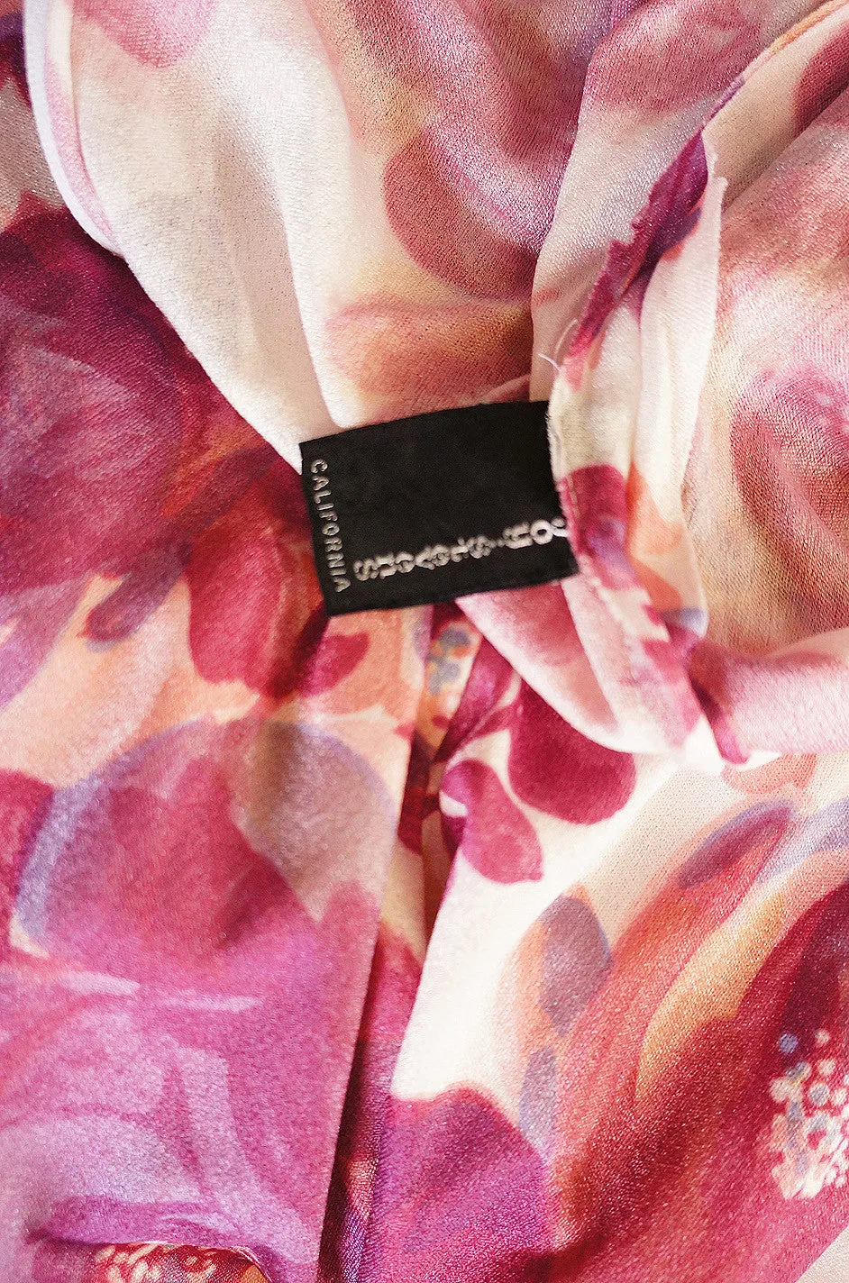 1970s Joy Stevens Floral Maxi Dress