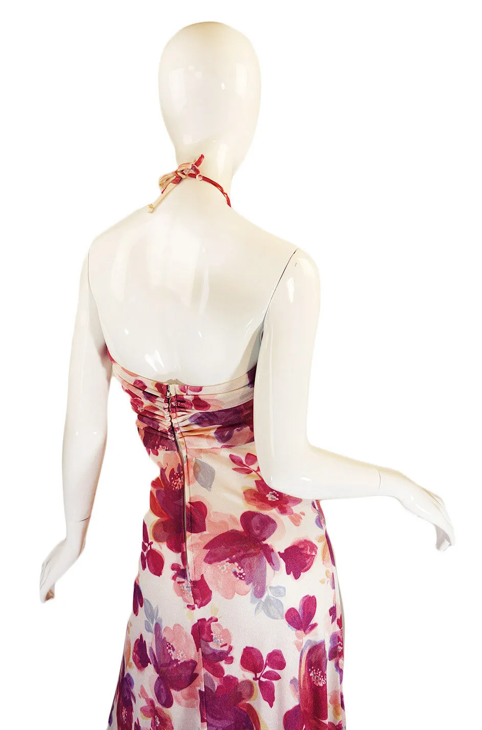 1970s Joy Stevens Floral Maxi Dress
