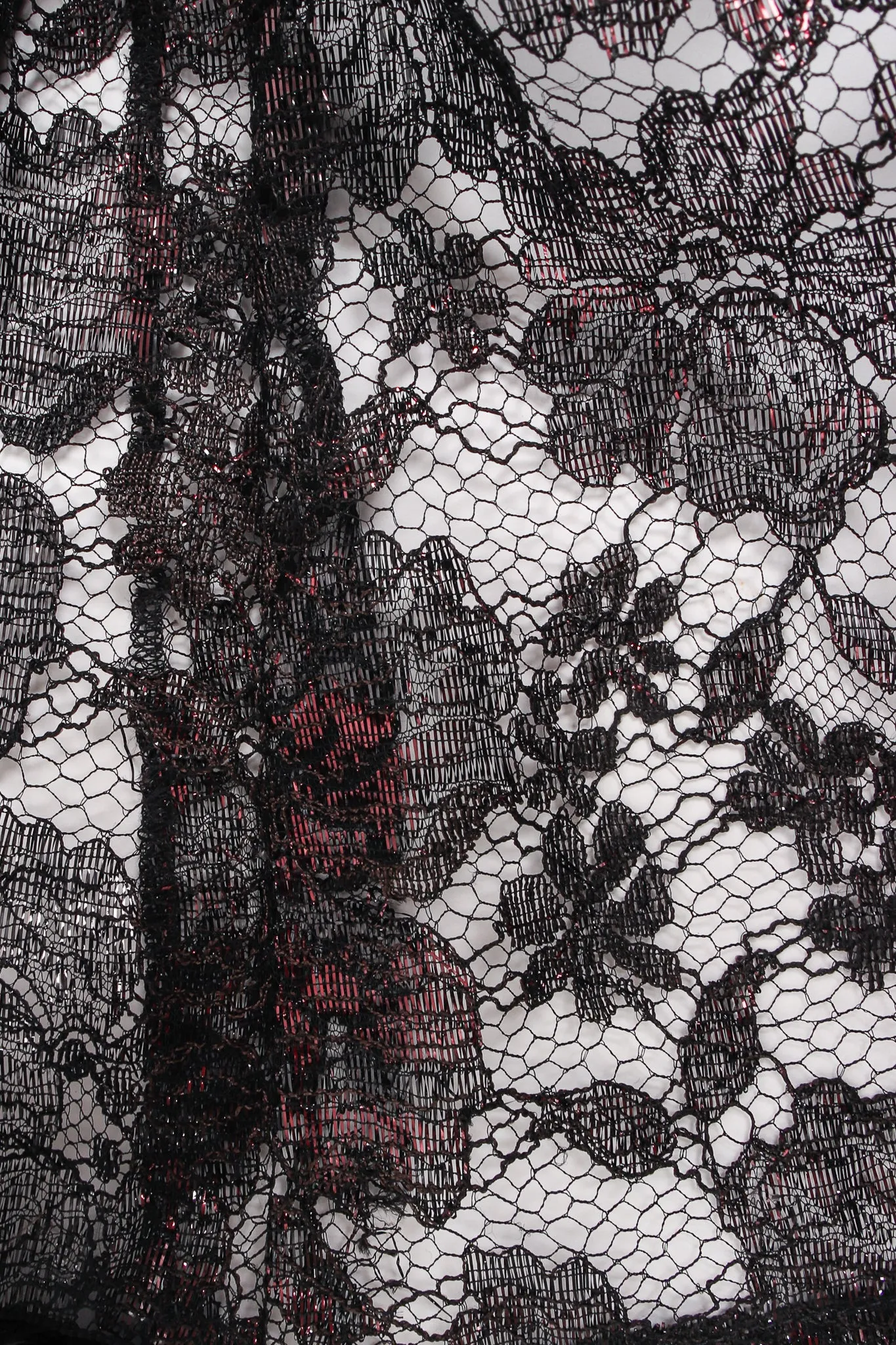 1988 Lace Feather Strapless Column Gown