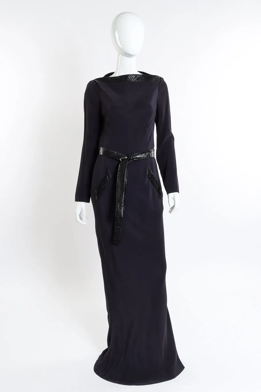 1996 F/W Python Trim Gown