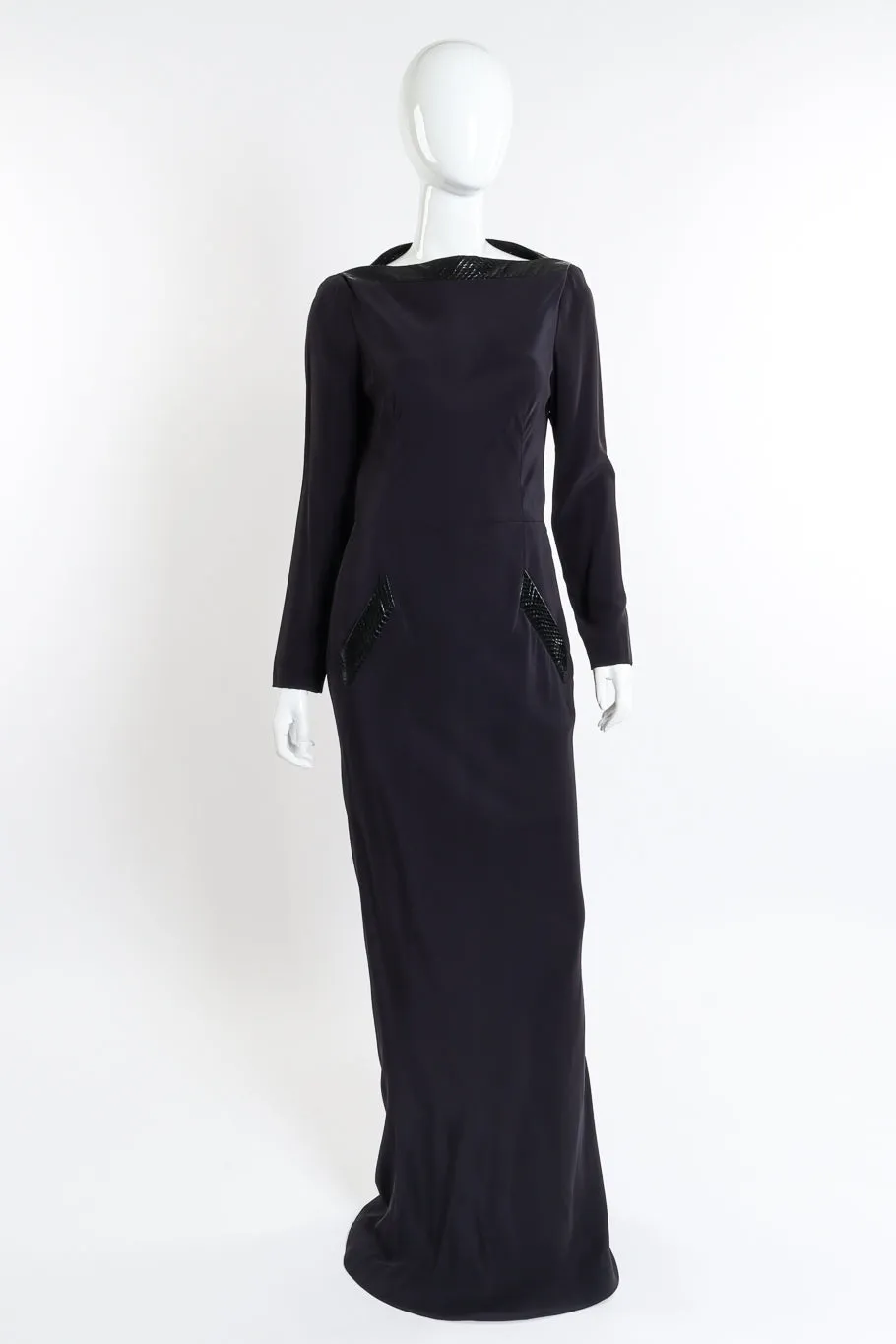 1996 F/W Python Trim Gown