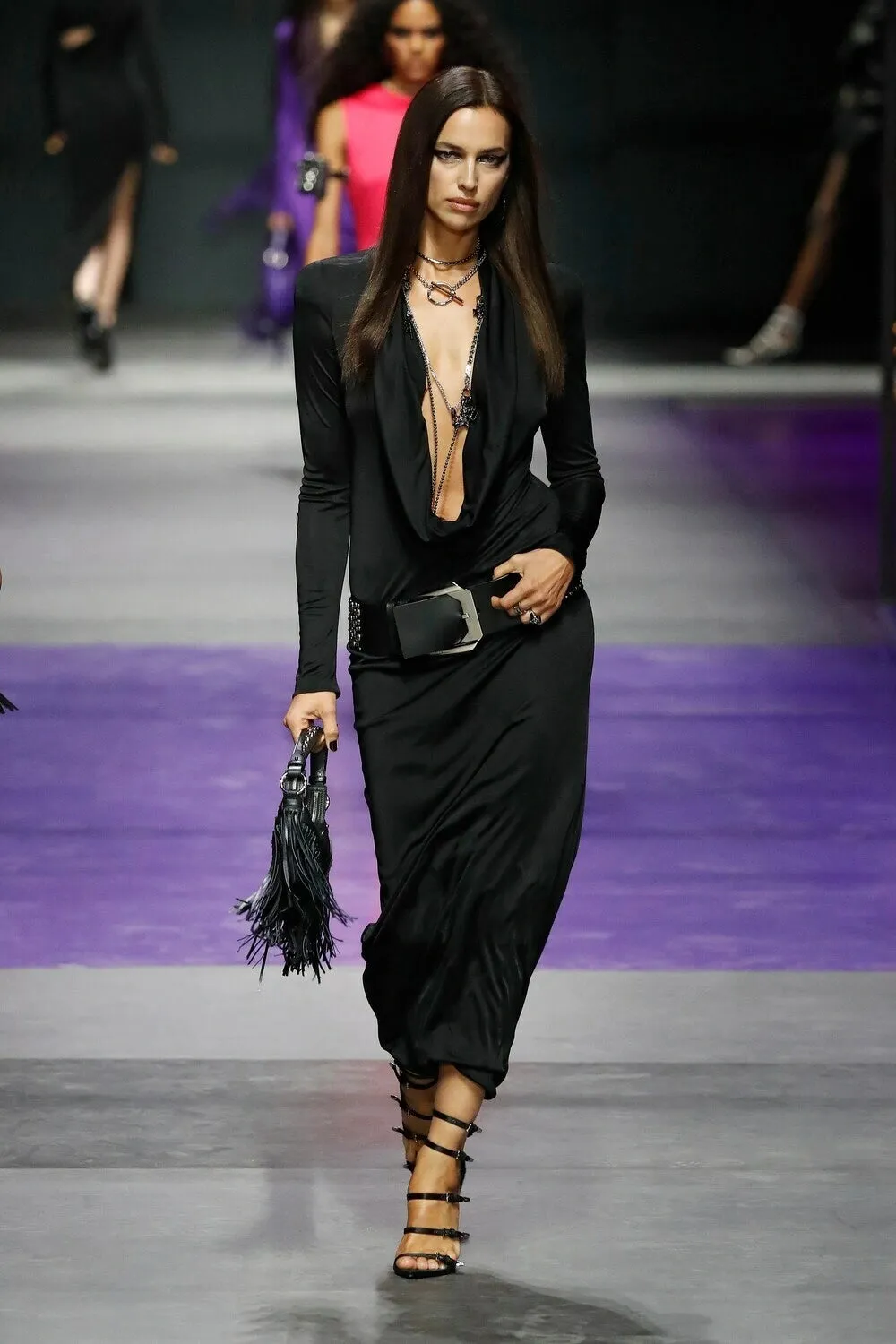 2023 S/S Cowl Neck Maxi Dress