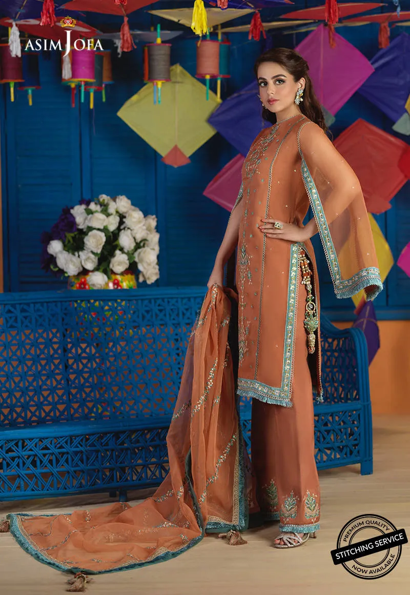 AJFC-64 | Asim Jofa Basant Collection 2022 | Unstitched Embroidered Organza Suit