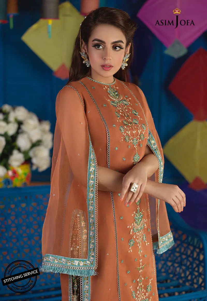 AJFC-64 | Asim Jofa Basant Collection 2022 | Unstitched Embroidered Organza Suit