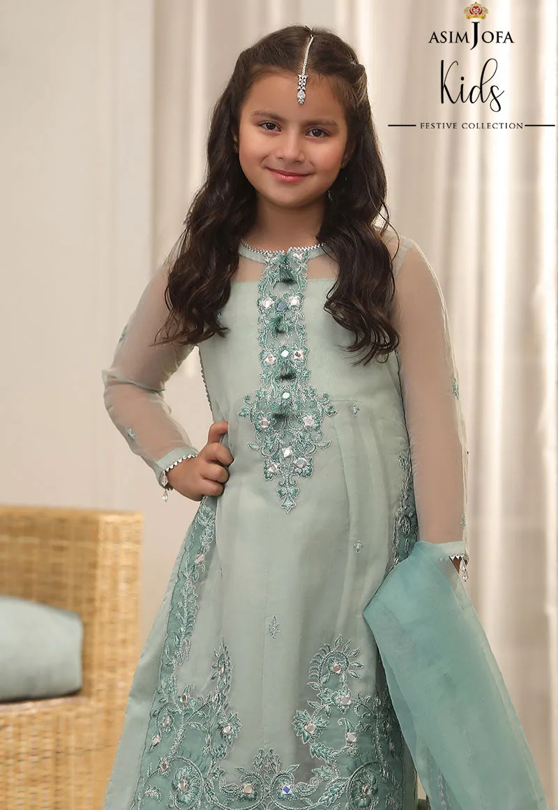 AJKF-13   | Asim Jofa Kids Festive Collection 2022 | Stitched RTW Organza Suit