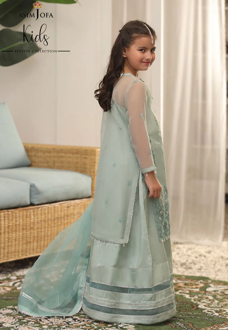 AJKF-13   | Asim Jofa Kids Festive Collection 2022 | Stitched RTW Organza Suit