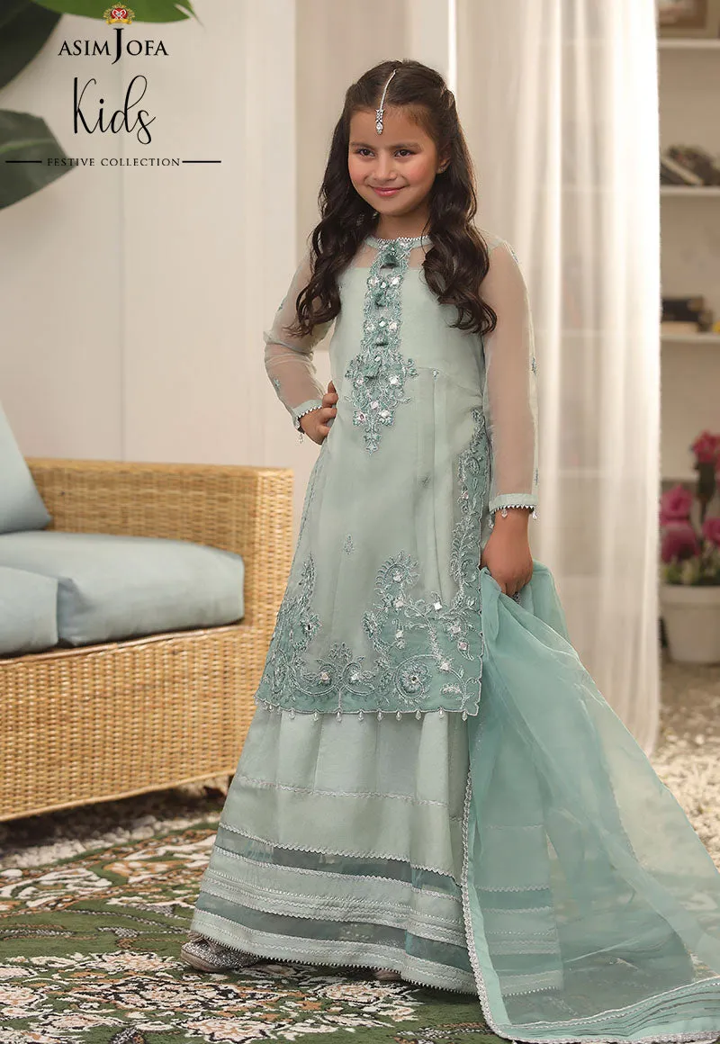 AJKF-13   | Asim Jofa Kids Festive Collection 2022 | Stitched RTW Organza Suit