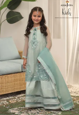 AJKF-13   | Asim Jofa Kids Festive Collection 2022 | Stitched RTW Organza Suit