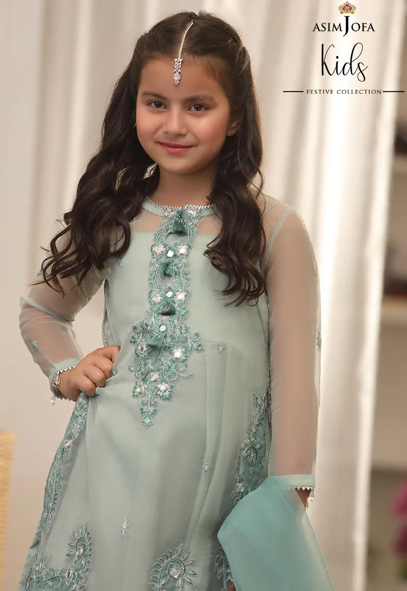 AJKF-13   | Asim Jofa Kids Festive Collection 2022 | Stitched RTW Organza Suit