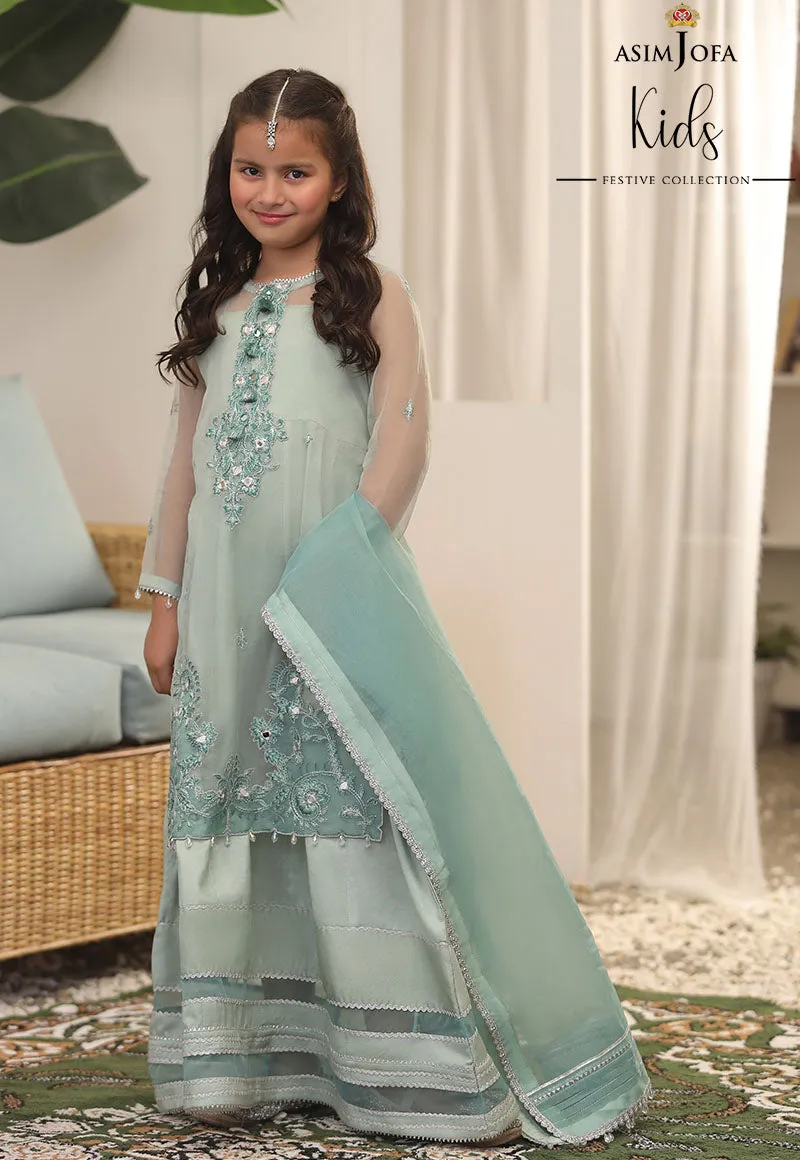 AJKF-13   | Asim Jofa Kids Festive Collection 2022 | Stitched RTW Organza Suit