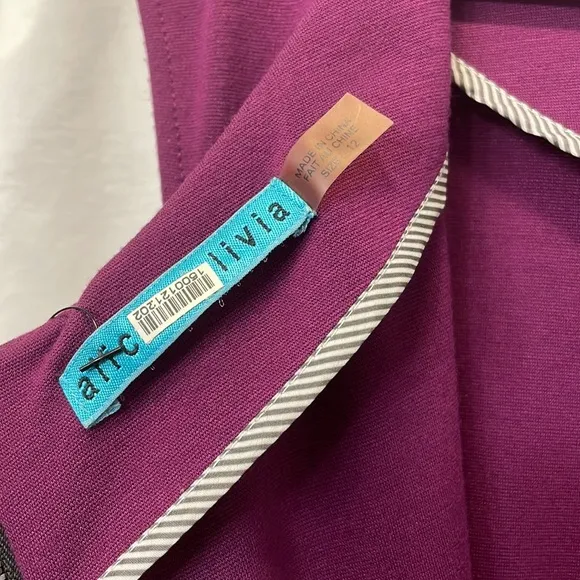 Alice   Olivia Purple Peplum Dress
