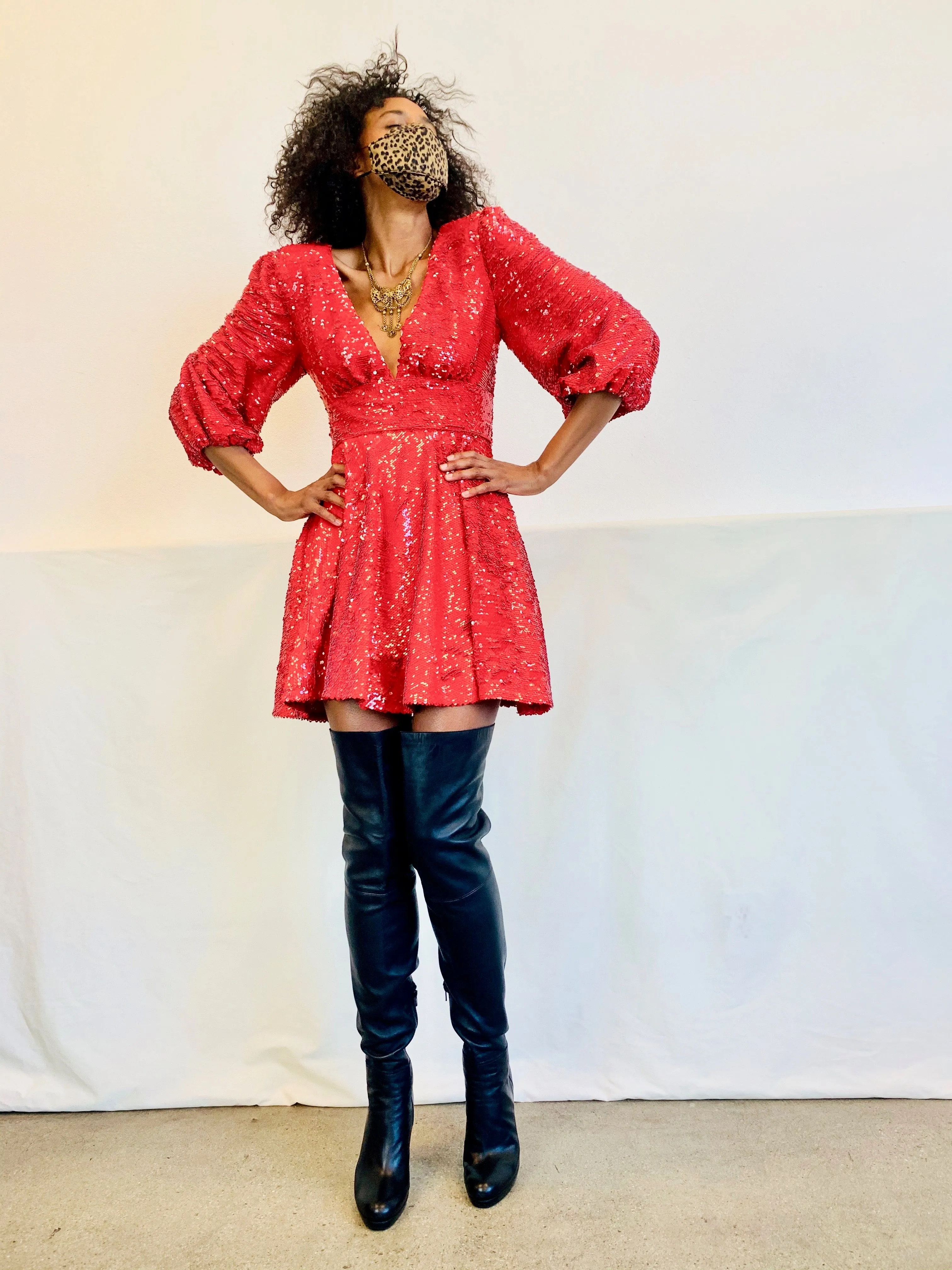 Allen Schwartz Lia Deep V Dress