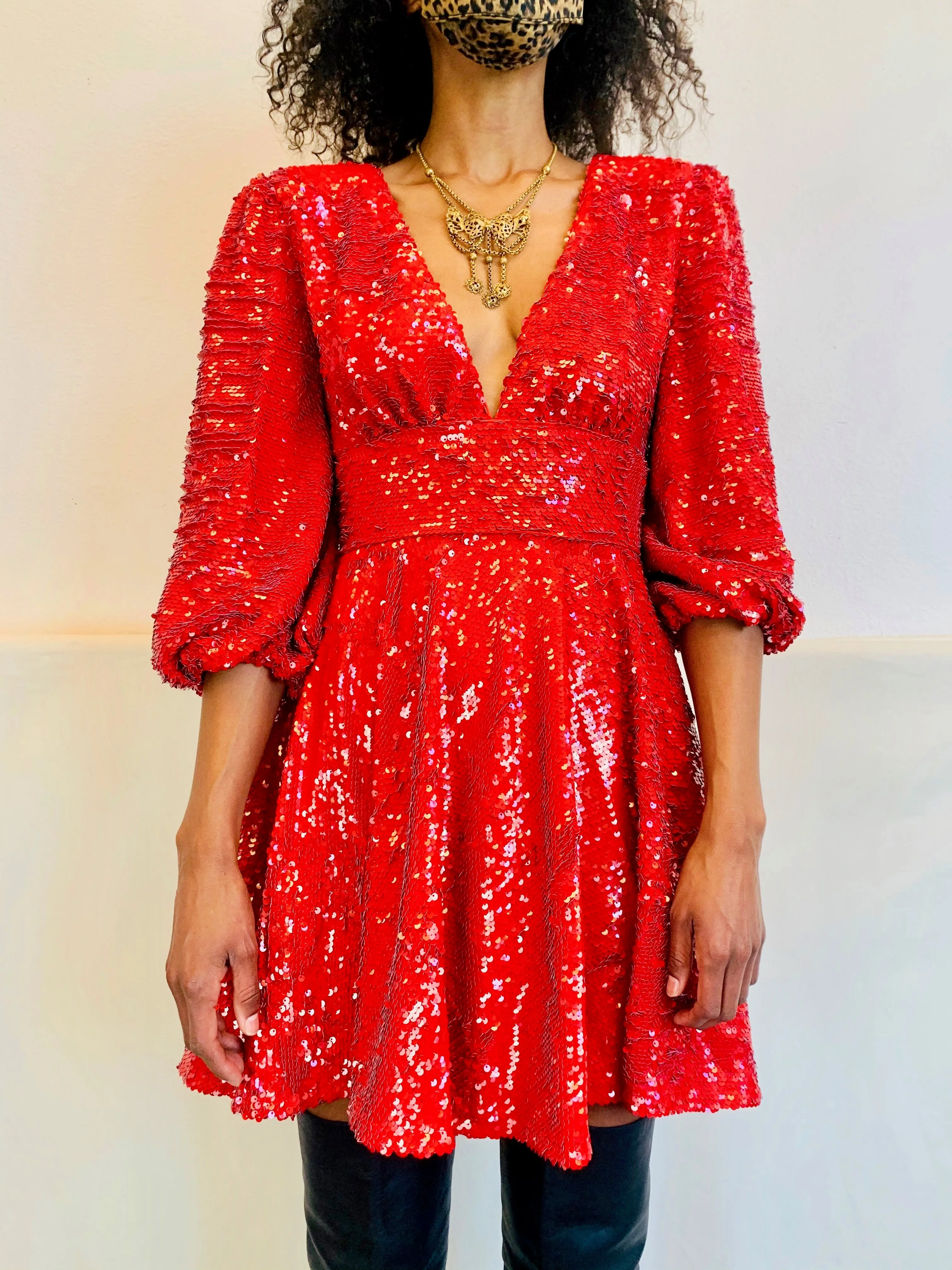 Allen Schwartz Lia Deep V Dress