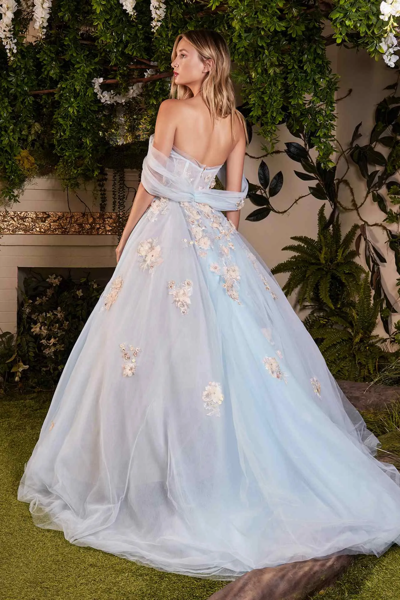 Andrea & Leo A1048 Floor Length Fairytale Garden Couture A-Line Ball Gown