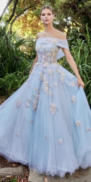 Andrea & Leo A1048 Floor Length Fairytale Garden Couture A-Line Ball Gown