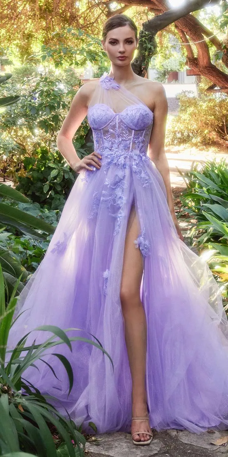 Andrea & Leo A1053 Leila A-Line Ball Gown One Shoulder