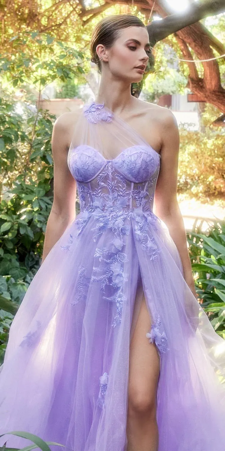 Andrea & Leo A1053 Leila A-Line Ball Gown One Shoulder