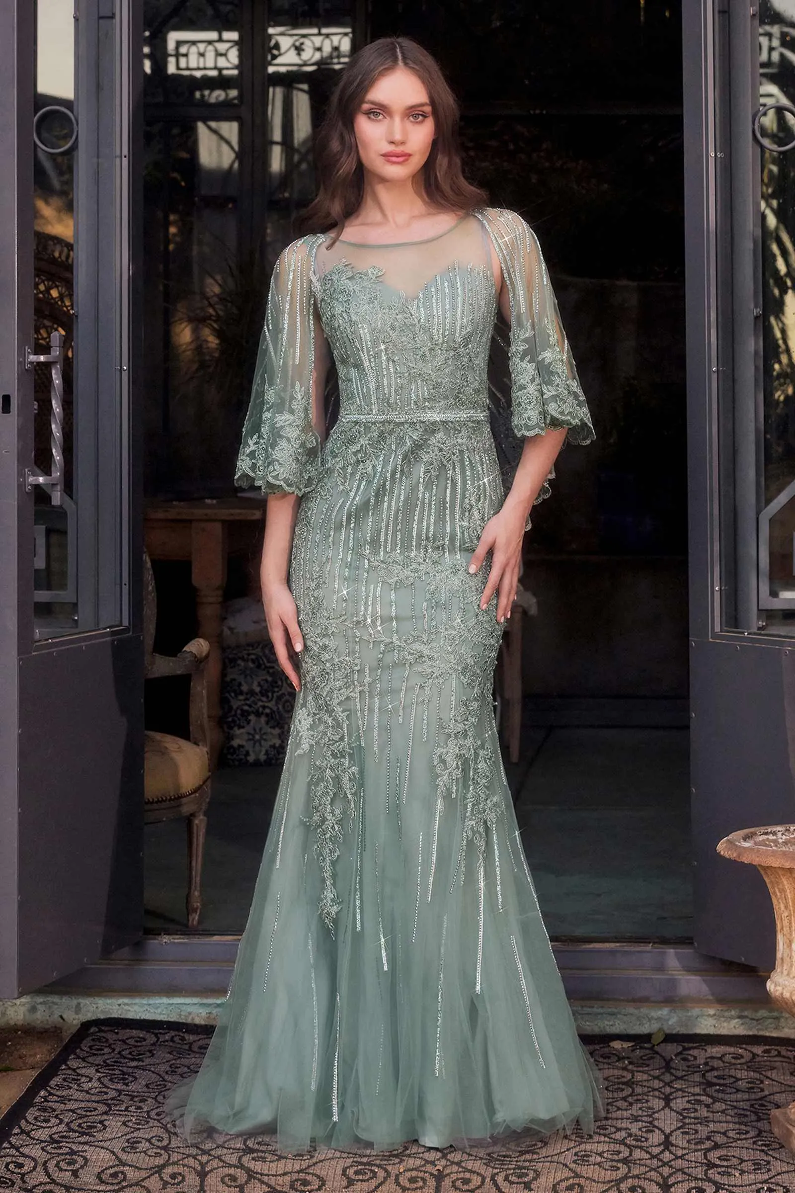 Andrea & Leo MA105 Dress Lace Fitted Caplet