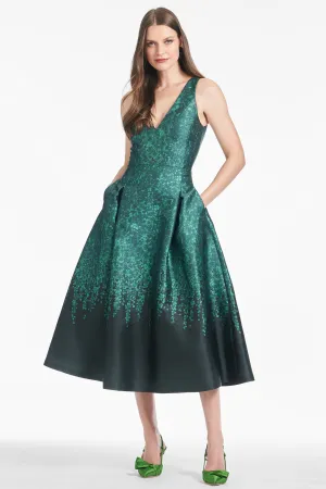 Anissa Dress - Emerald Wisteria - Final Sale
