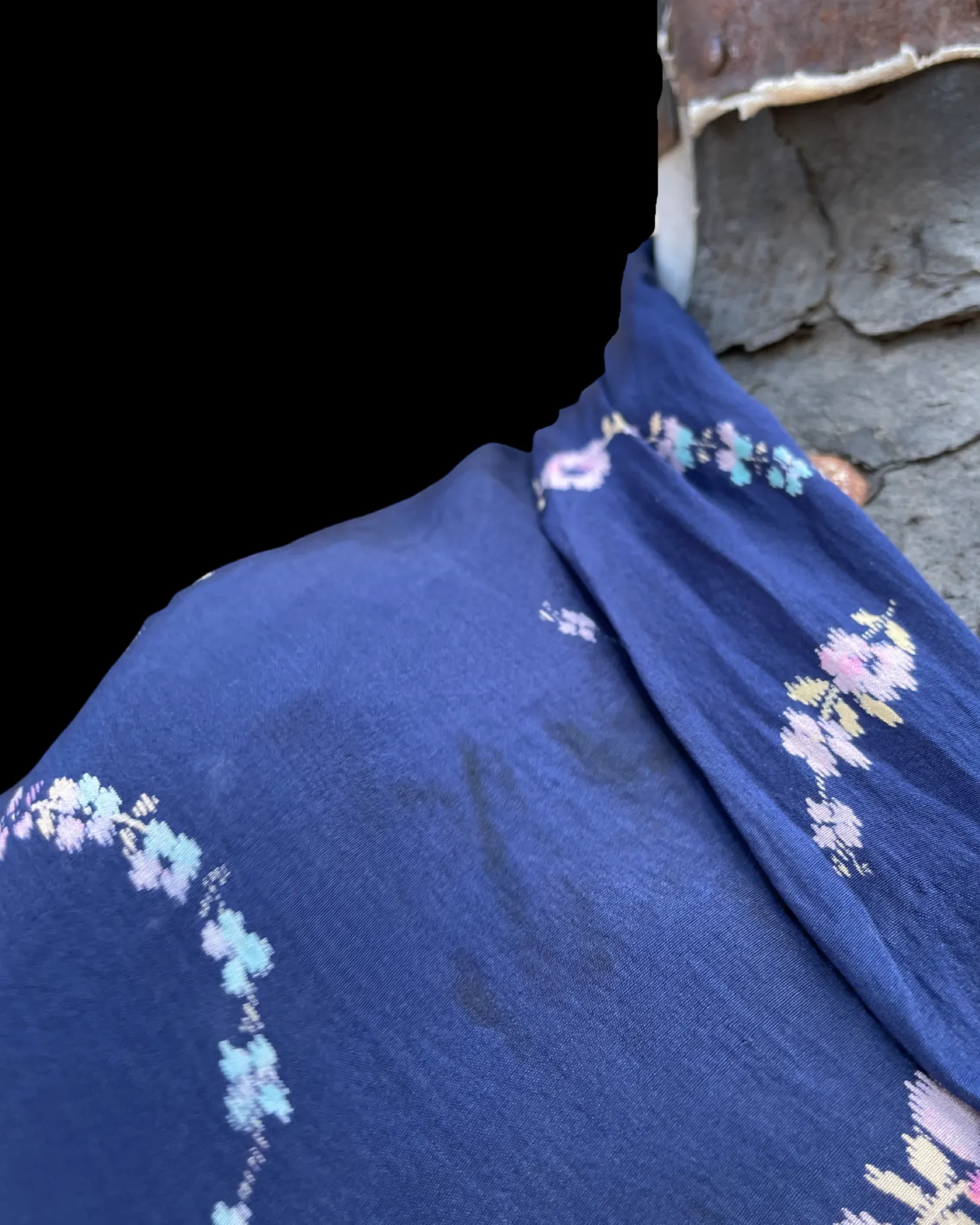 Antique 1910s/20s Floral Silk Dressing Gown