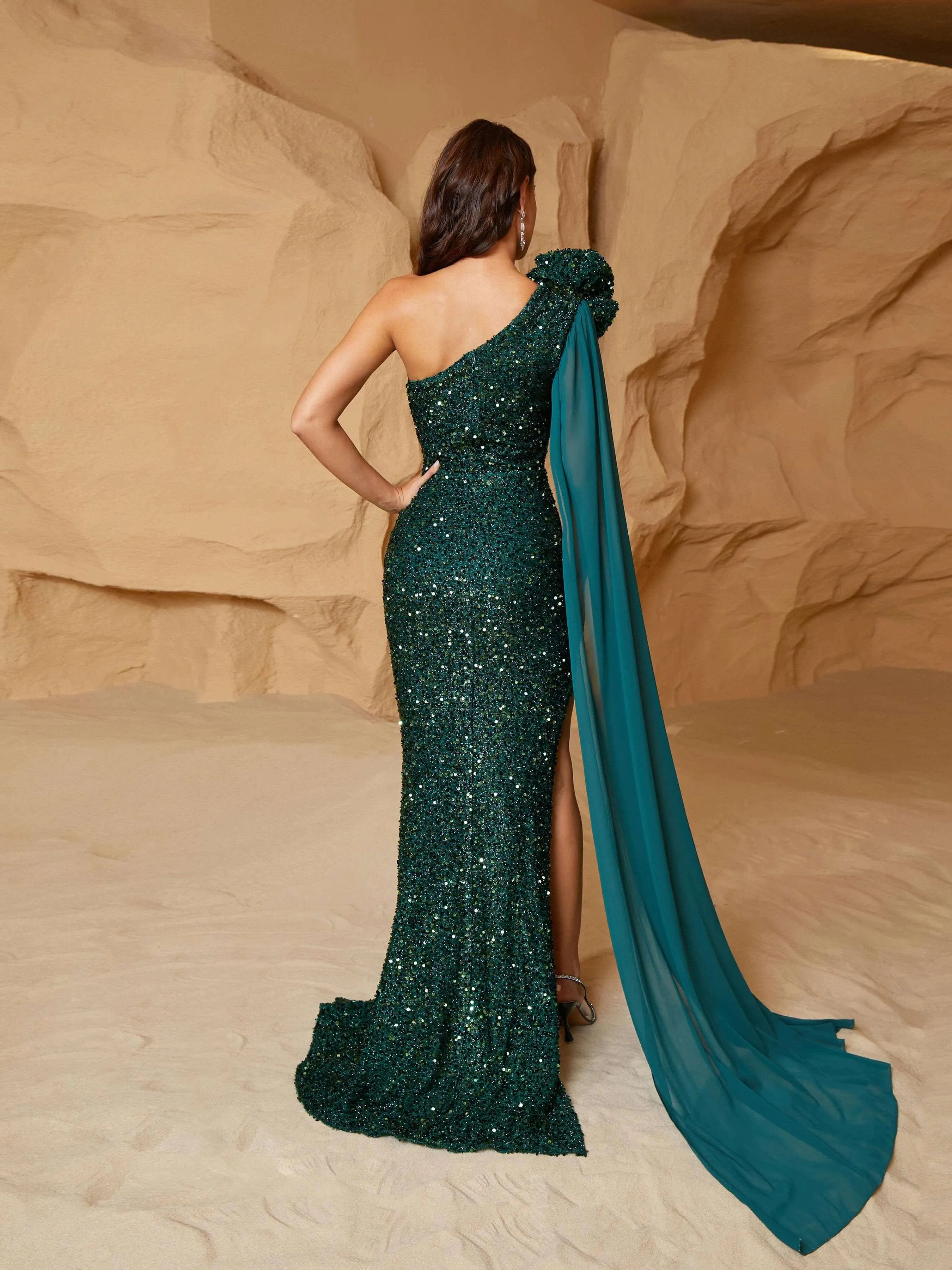 Appliqued Ribbon Sequin Prom Dress RJ10737