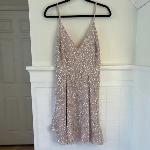 ASOS Pink and Silver Sequined Mini Dress size 8, new with tags!