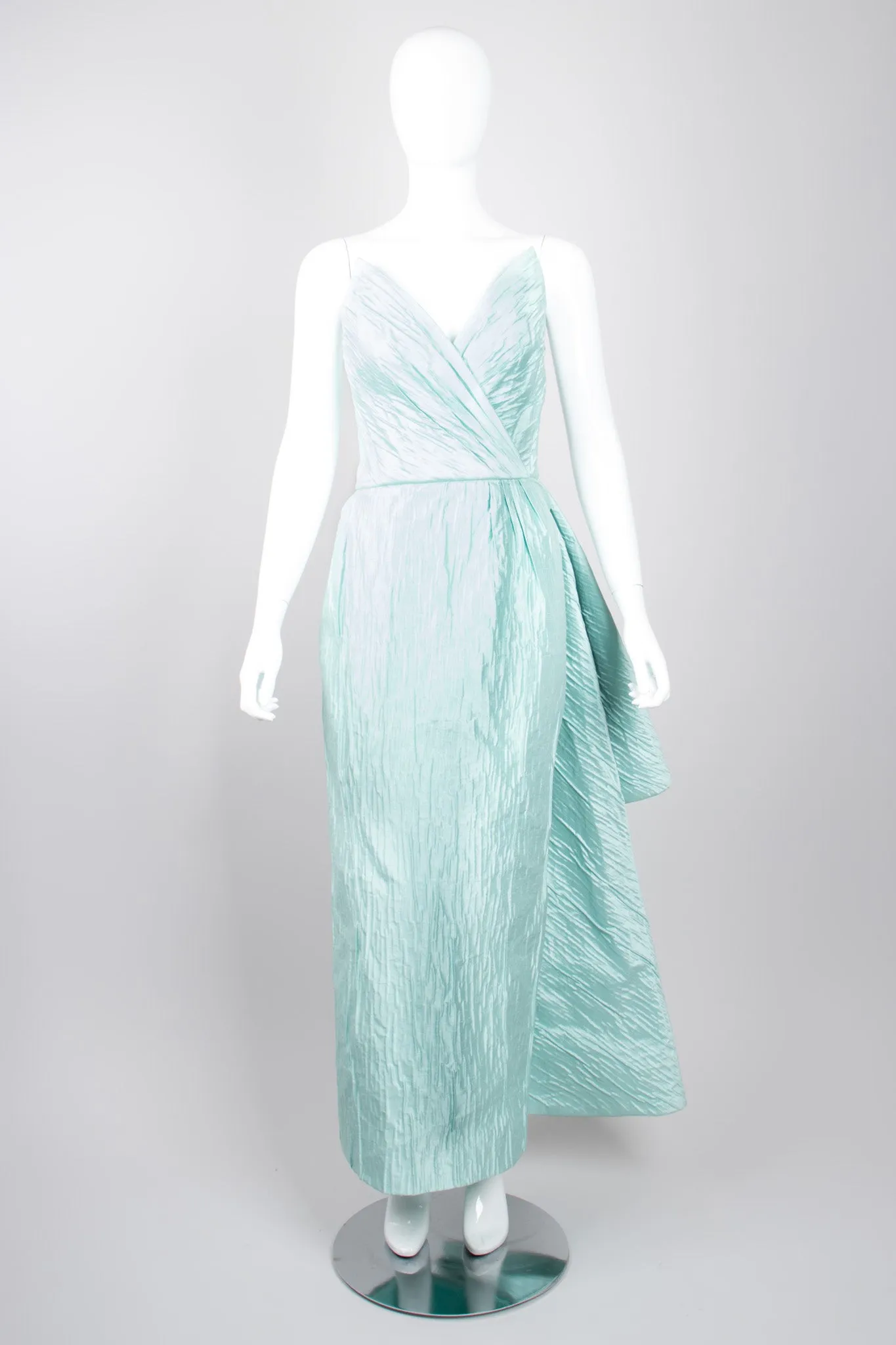 Asymmetrical Side Bustle Gown