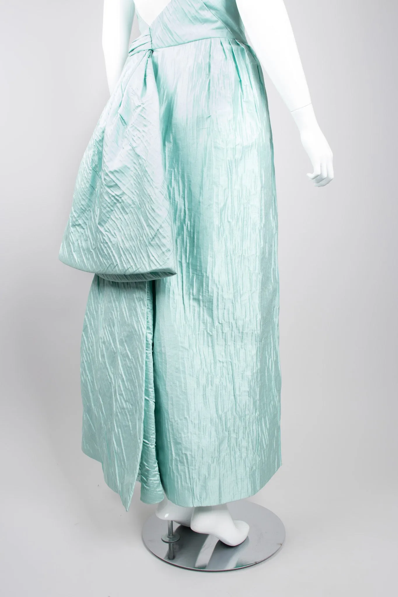 Asymmetrical Side Bustle Gown