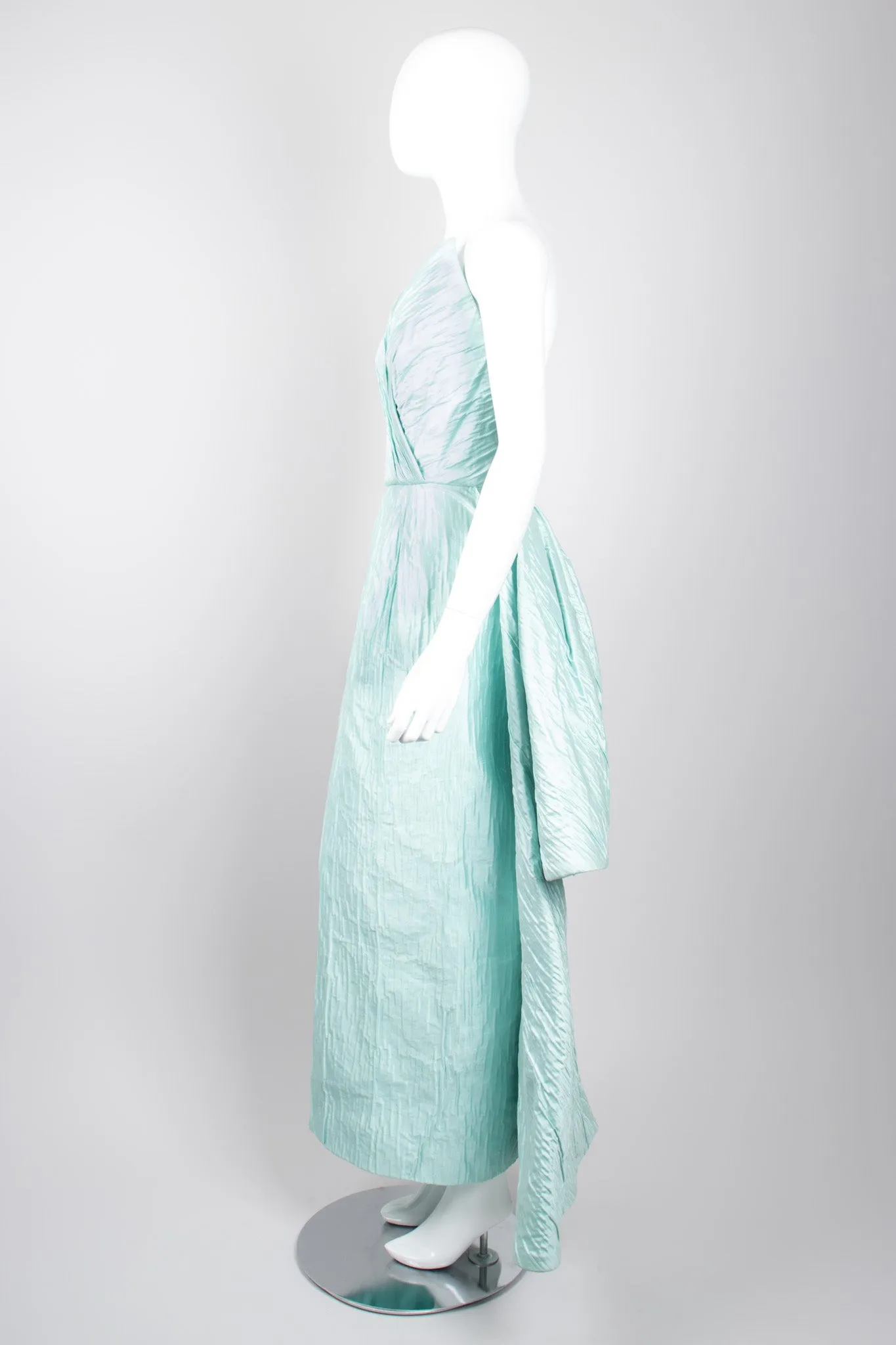 Asymmetrical Side Bustle Gown