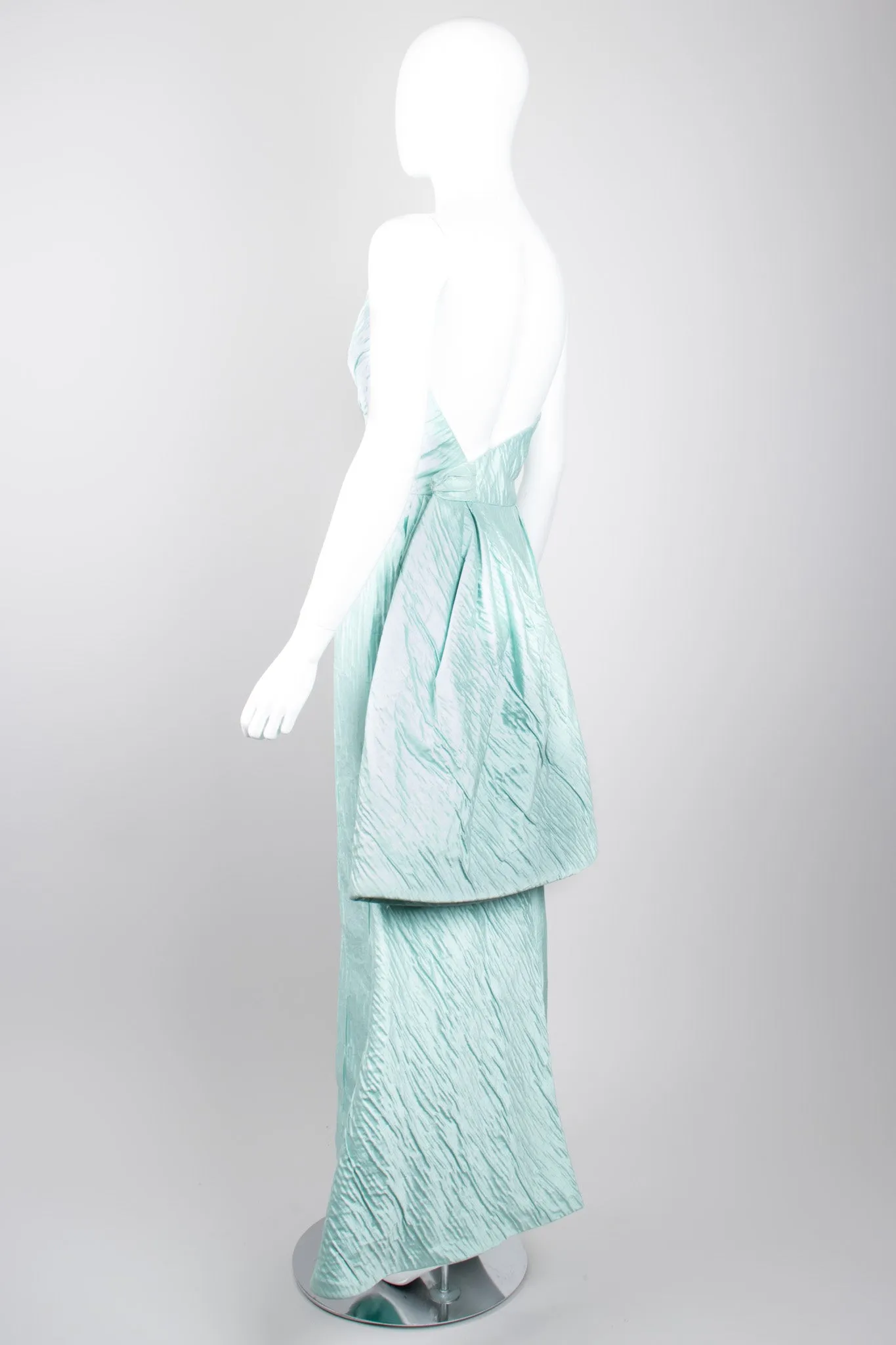 Asymmetrical Side Bustle Gown