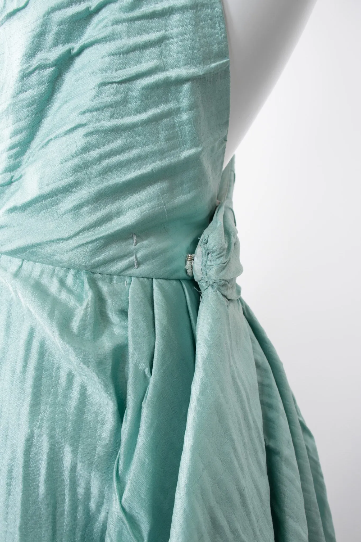Asymmetrical Side Bustle Gown