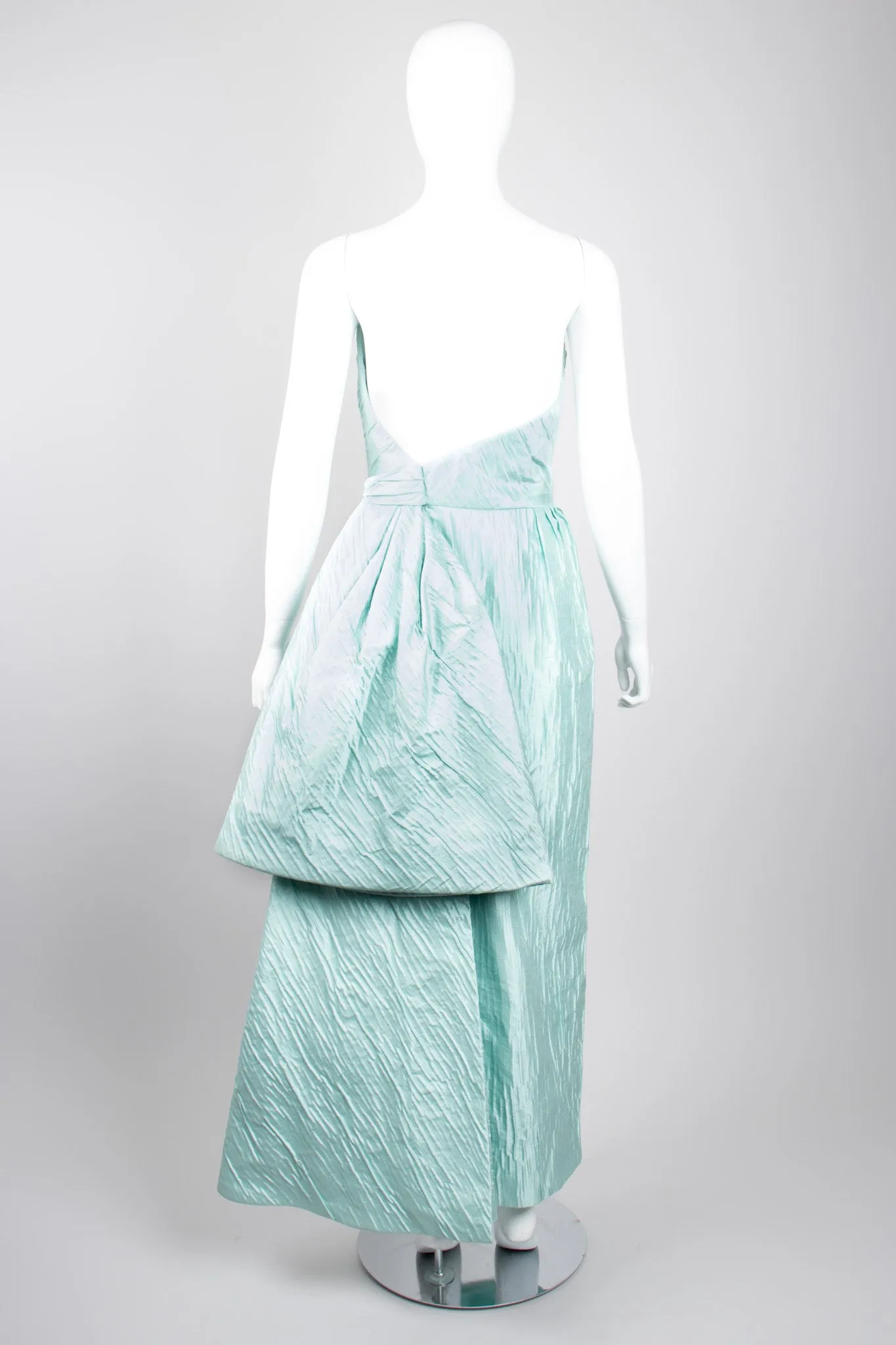 Asymmetrical Side Bustle Gown
