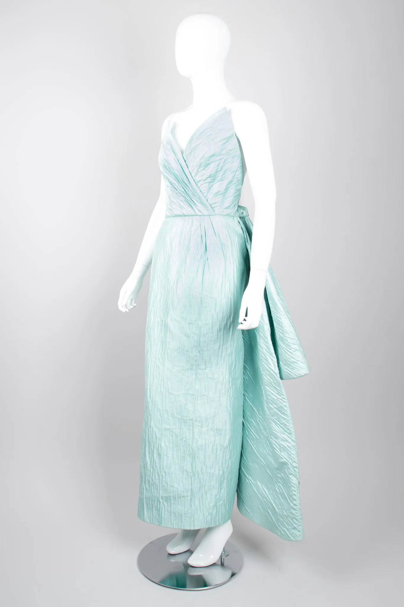 Asymmetrical Side Bustle Gown