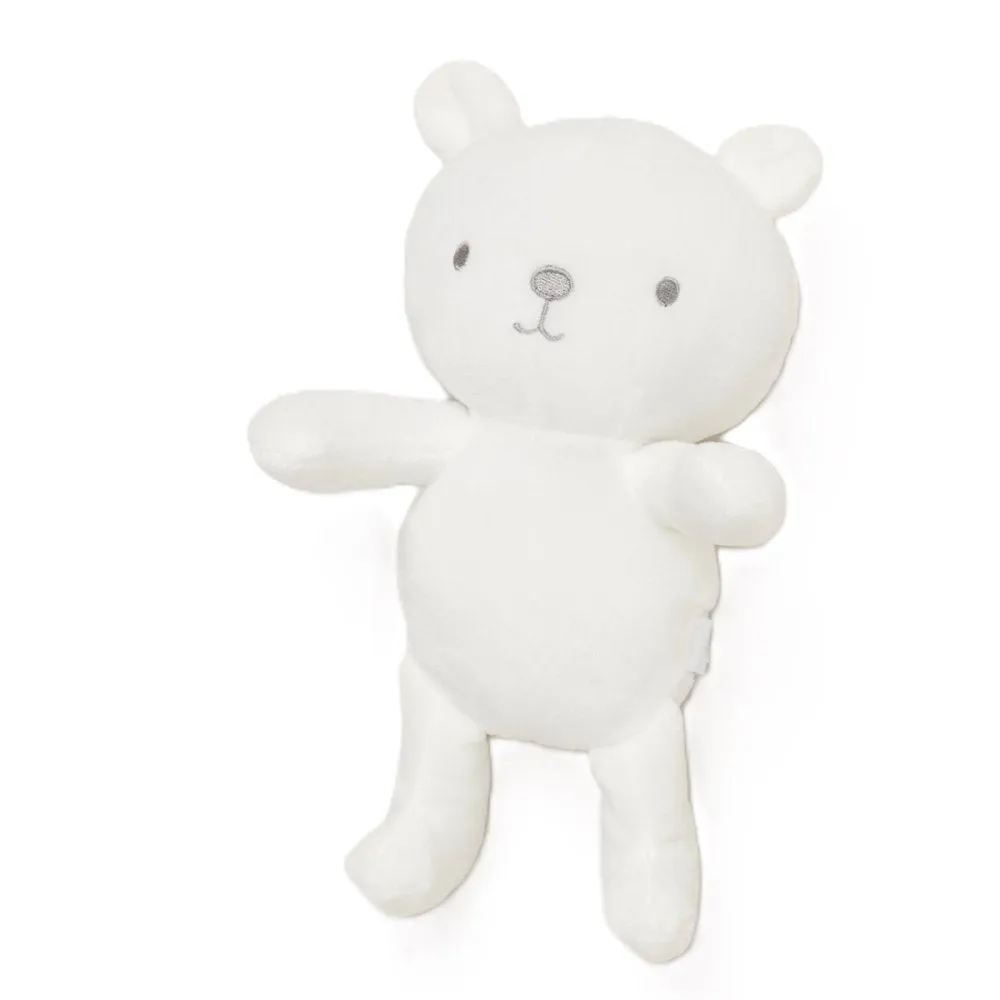 Babies personalised dressing gown and toy gift set Cream