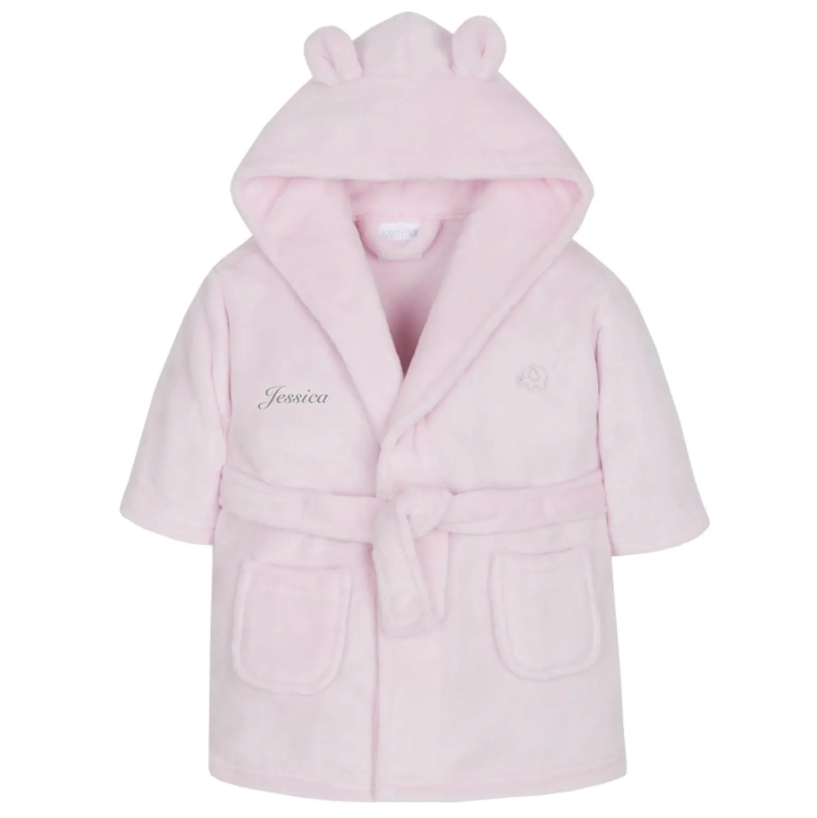 Babies personalised hooded dressing gown