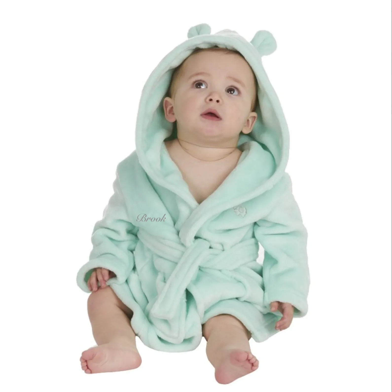 Babies personalised hooded dressing gown