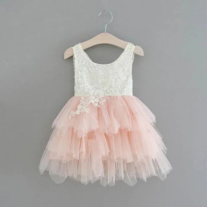 Baby Boho Dreams Dress - Blush Appliqué