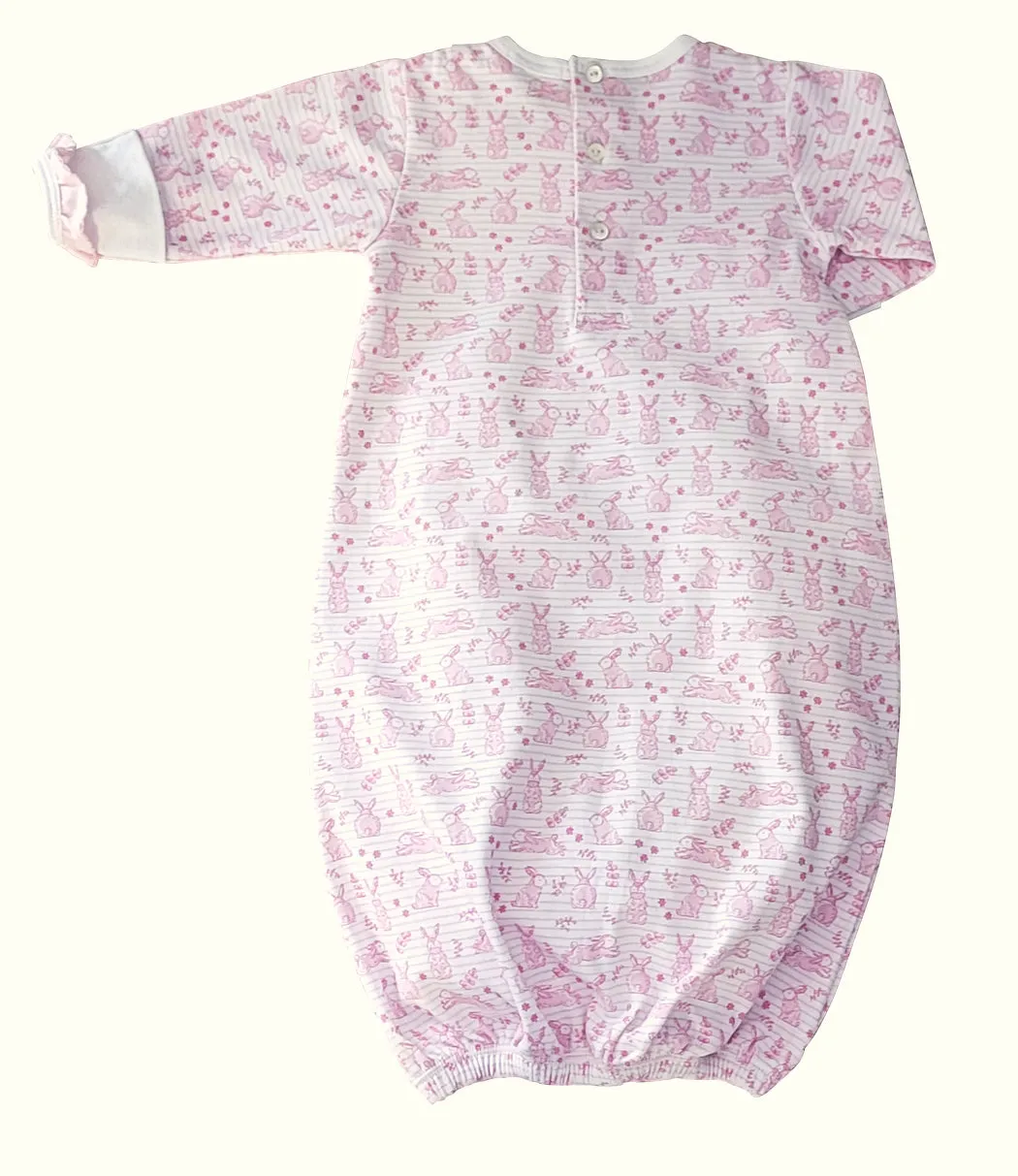 Baby Girl Pima Cotton Easter Bunnies Daygown