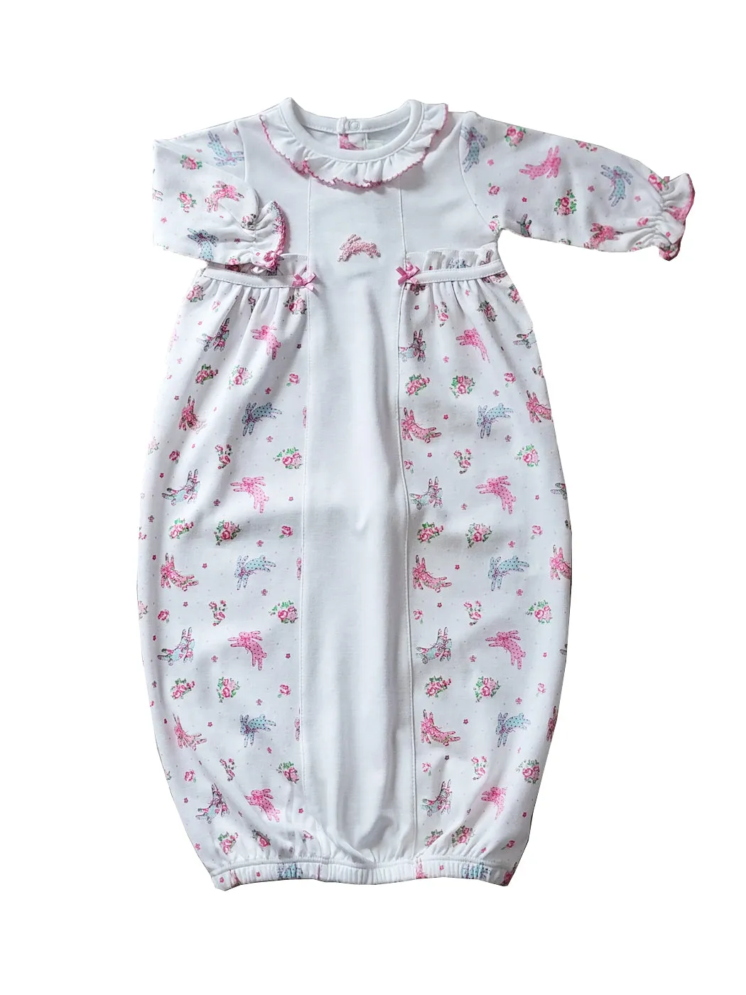 Baby Girl's "Happy Easter" Bunny Print Daygown