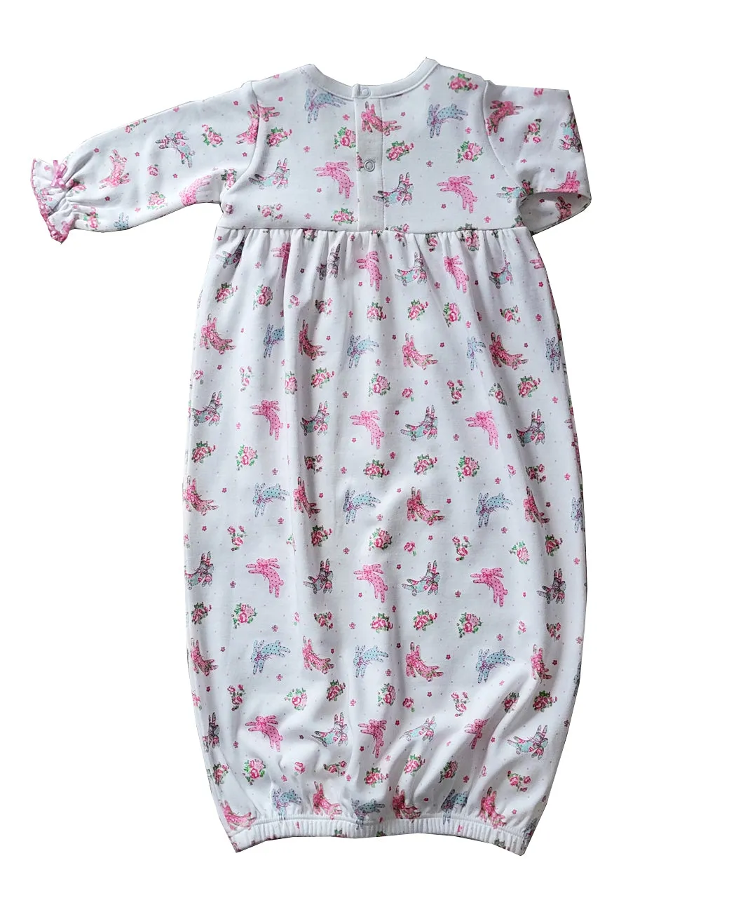 Baby Girl's "Happy Easter" Bunny Print Daygown