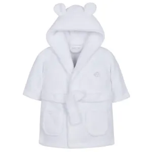 Baby White Hooded Dressing Gown