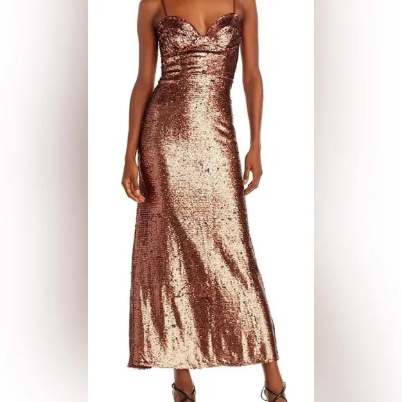 Bardot Sequin Dress Bronze‎ NWT Small